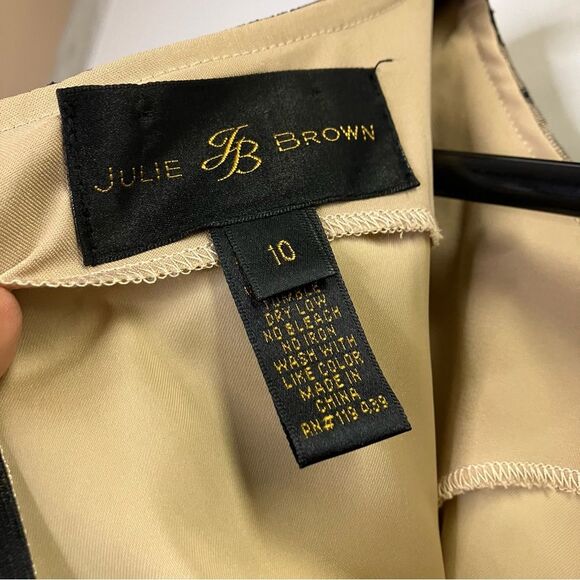 JB by Julie Brown Sexy Nude & Black Lace Sheath Dress Size 10 - Picture 7 of 10